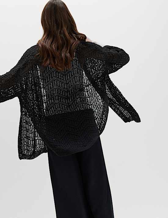 Textured Edge to Edge Longline Cardigan