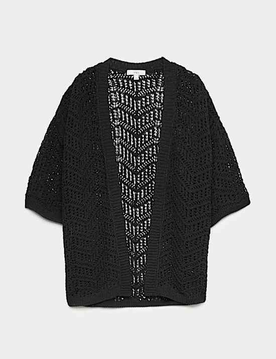 Textured Edge to Edge Longline Cardigan