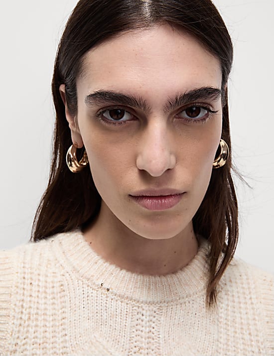 Cable Knit Sequin Knitted Vest with Wool