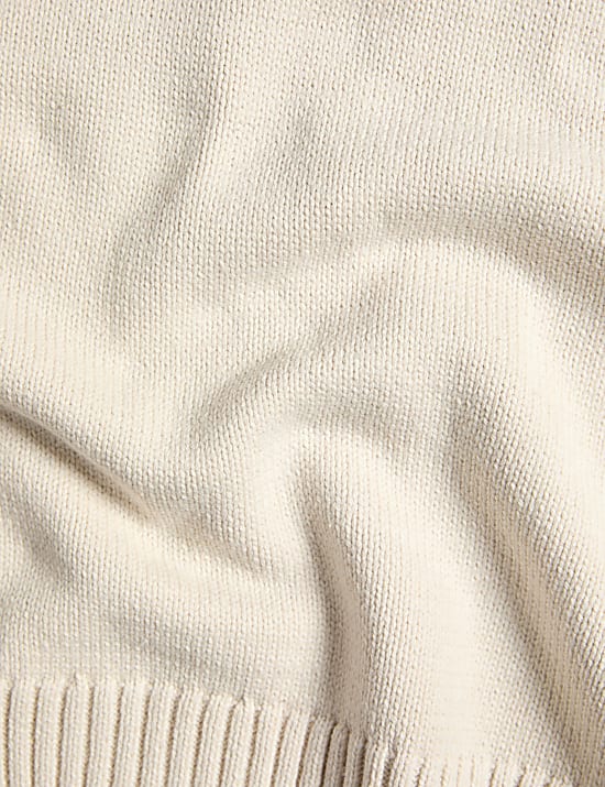 Su&eacute;ter de algod&oacute;n texturizado con cuello chimenea