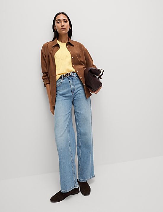 Pointelle Slim Fit Puff Sleeve Top