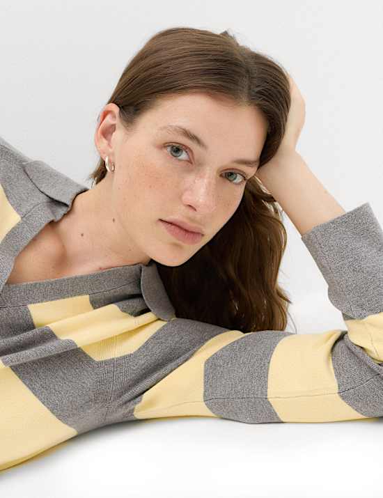Striped Knitted Rugby Top