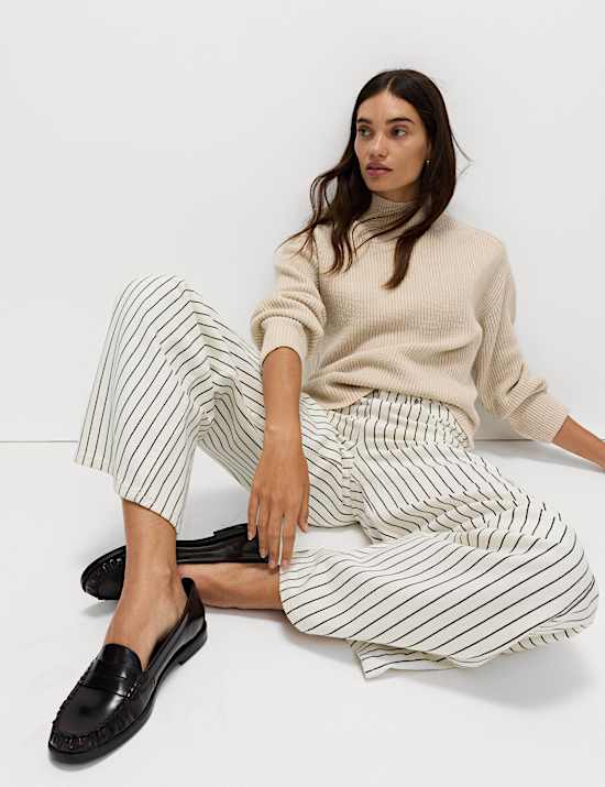 Lambswool Blend Funnel Neck Jumper