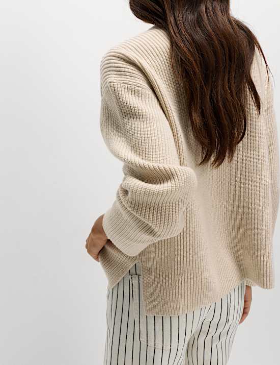 Lambswool Blend Funnel Neck Jumper