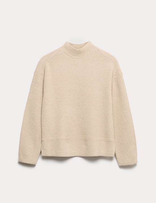 Lambswool Blend Funnel Neck Jumper