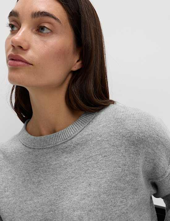 Lambswool Blend Crew Neck Jumper