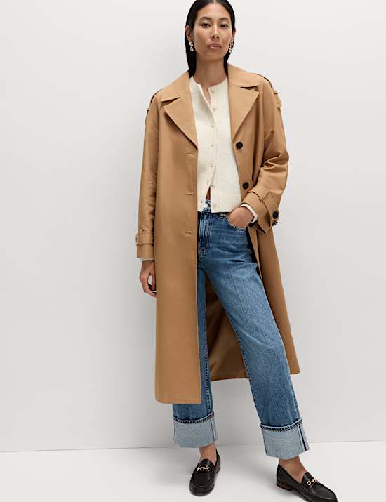 Cardigan en laine à col rond