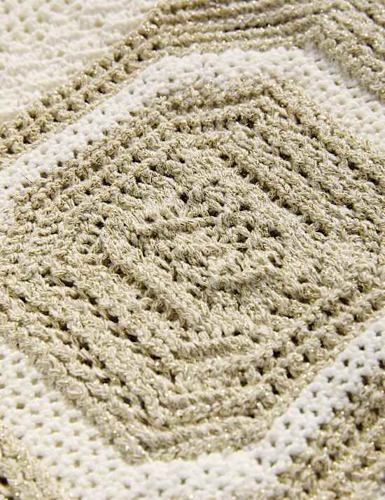 Camiseta de punto de algod&oacute;n metalizada