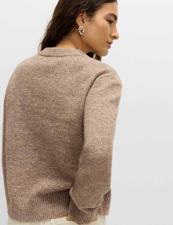 Embellished Relaxed Jumper with Wool