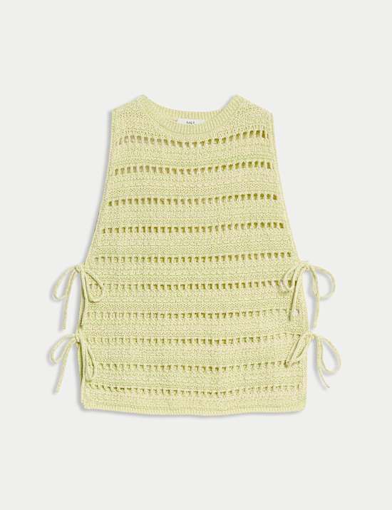 Cotton Rich Textured Slim Fit Vest