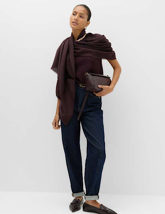Crew Neck Short Knitted Top With Wool