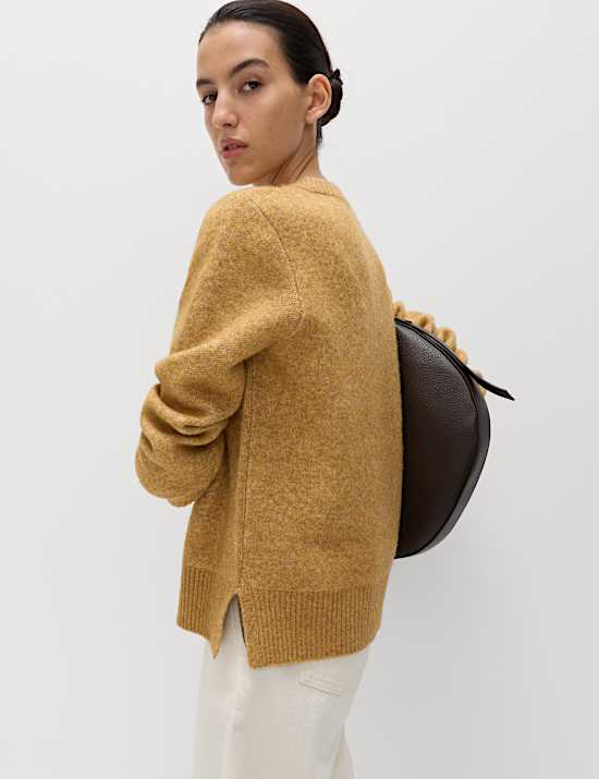 Crew Neck Relaxed Jumper with Wool