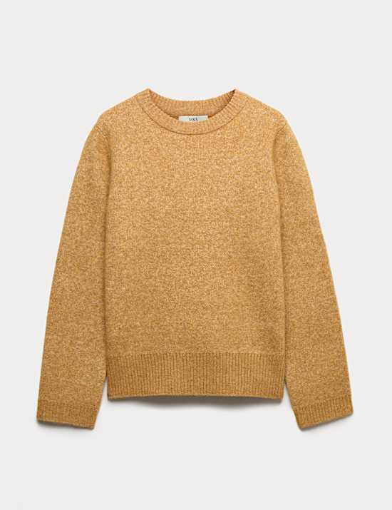 Crew Neck Relaxed Jumper with Wool