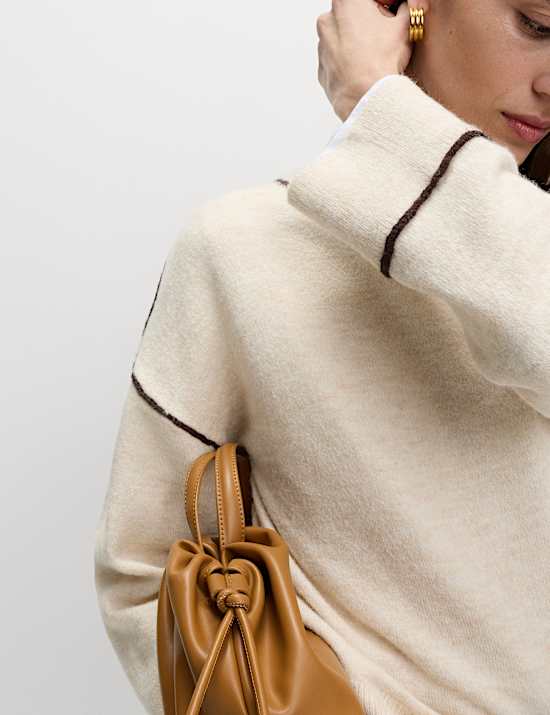 Tipped Detail Relaxed Fit Jumper