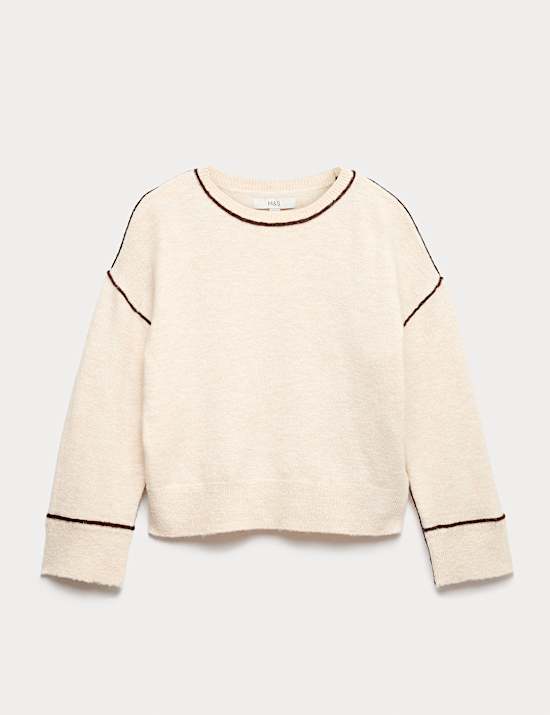 Tipped Detail Relaxed Fit Jumper