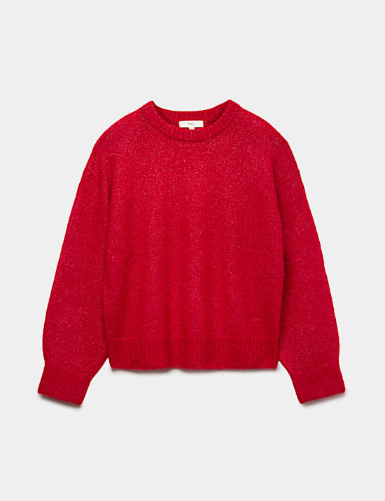 Jersey informal texturizado de mezcla de alpaca