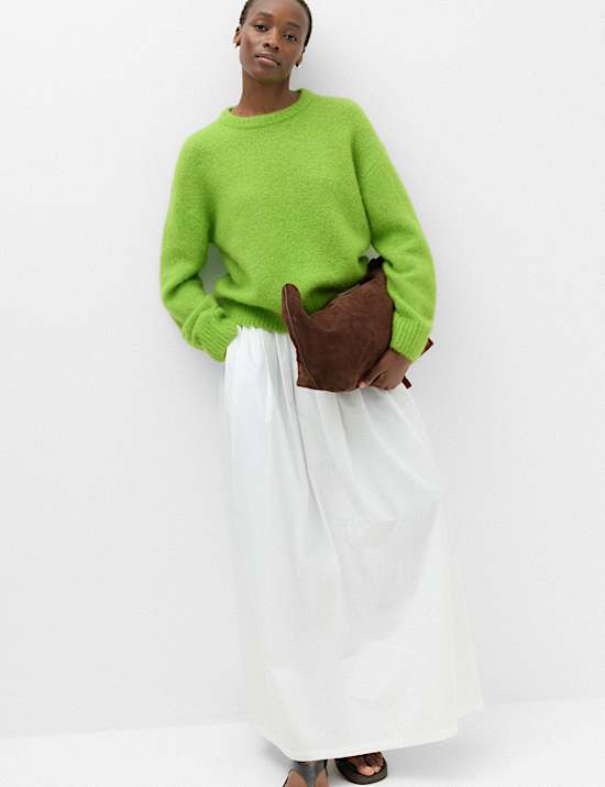 Alpaca Blend Textured Relaxed Jumper