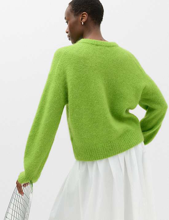 Alpaca Blend Textured Relaxed Jumper