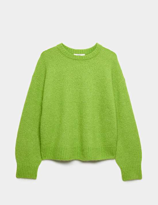 Alpaca Blend Textured Relaxed Jumper