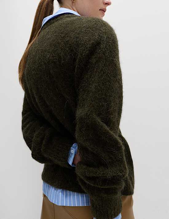 Alpaca Blend Textured Relaxed Jumper