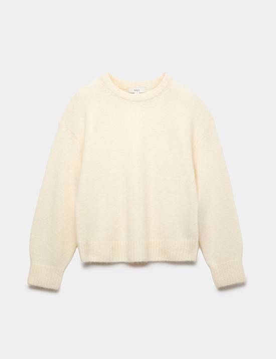 Jersey informal texturizado de mezcla de alpaca