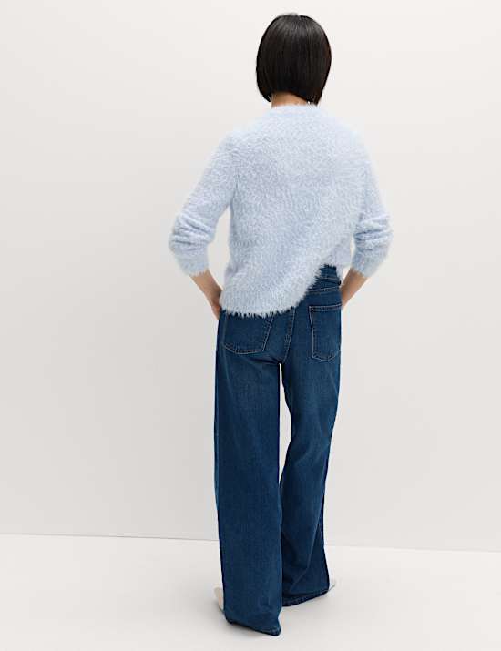 Textured Embellished Button Through Cardigan