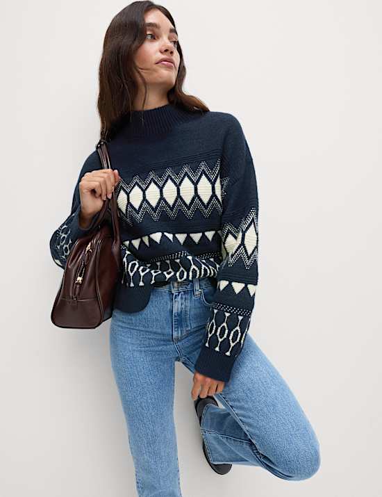 Wool Blend Fair Isle Jumper