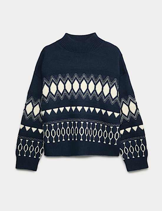 Wool Blend Fair Isle Jumper