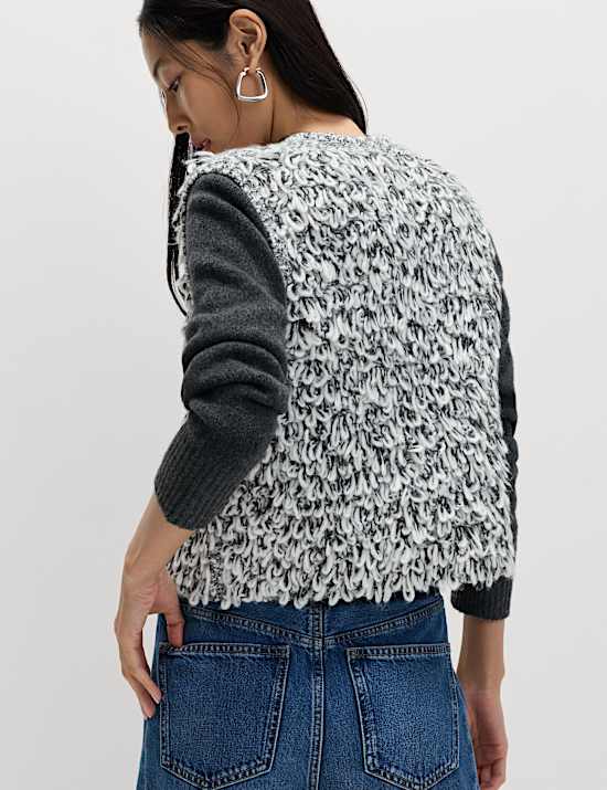 Textured Slub Slim Fit Waistcoat with Wool