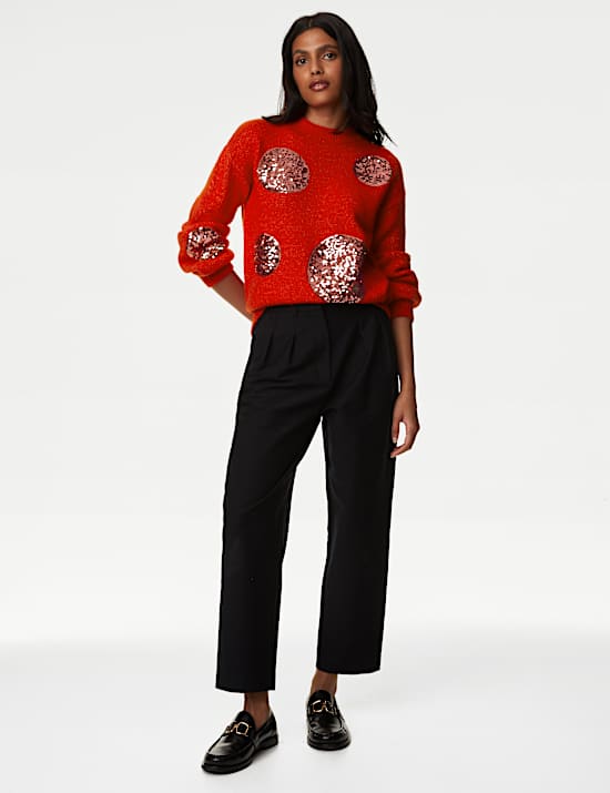 Recycled Blend Sequin Spot Print Jumper