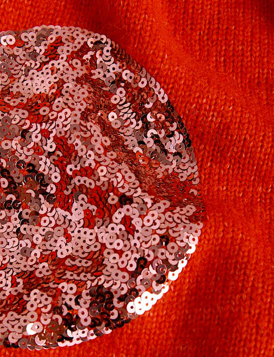 Recycled Blend Sequin Spot Print Jumper