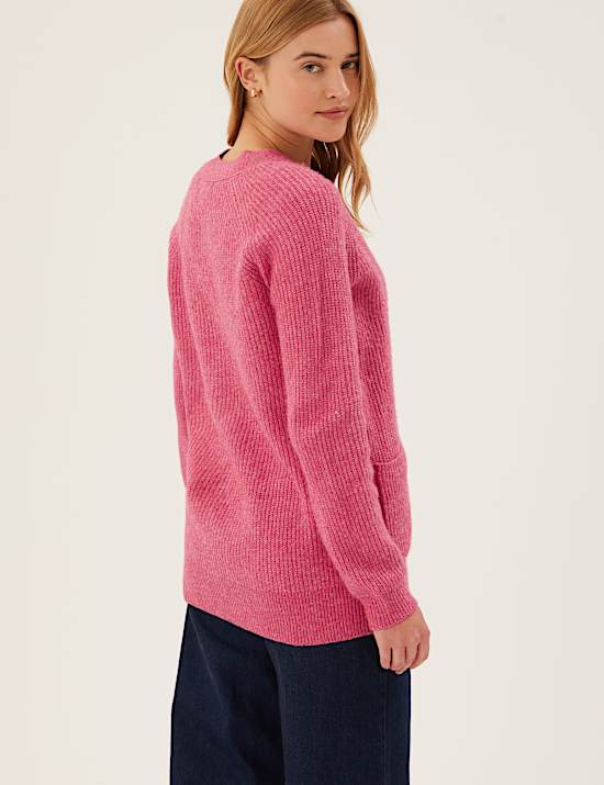 Kardigan Longline Relaxed Kerah V Berusuk