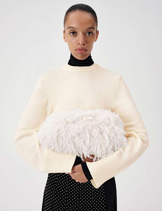 Deep Rib Crew Neck Relaxed Jumper