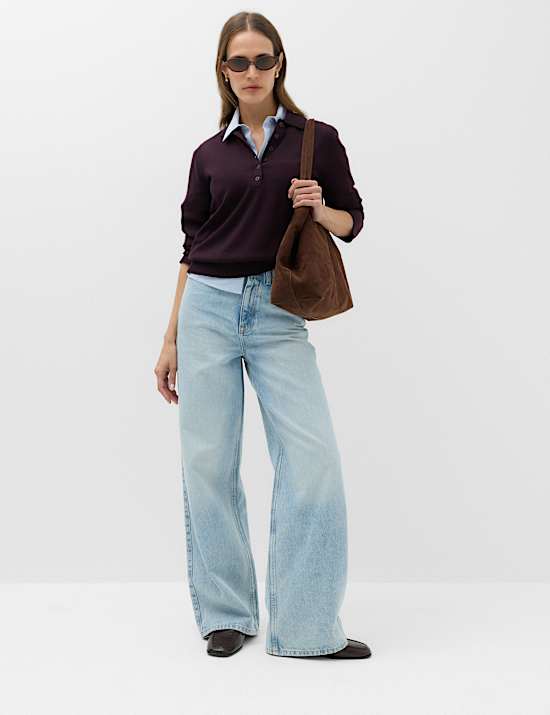 Pure Merino Wool Collared Jumper