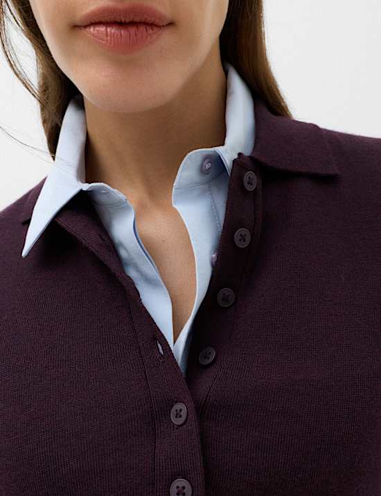 Pure Merino Wool Collared Jumper