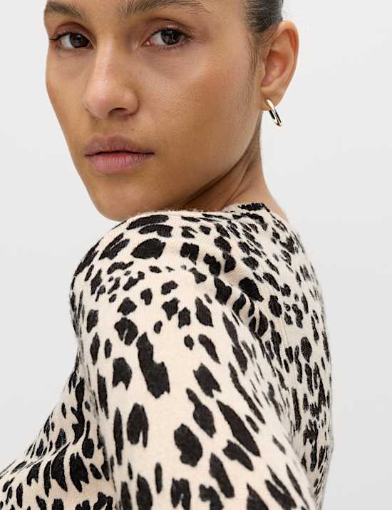 Supersoft Animal Print Crew Neck Jumper