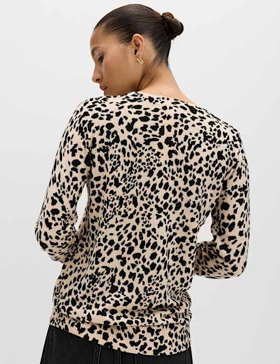 Supersoft Animal Print Crew Neck Jumper