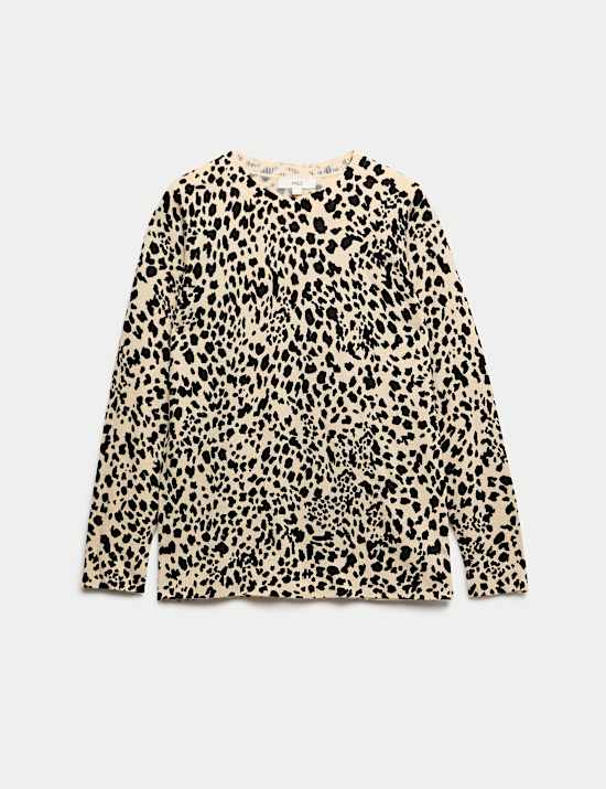 Supersoft Animal Print Crew Neck Jumper