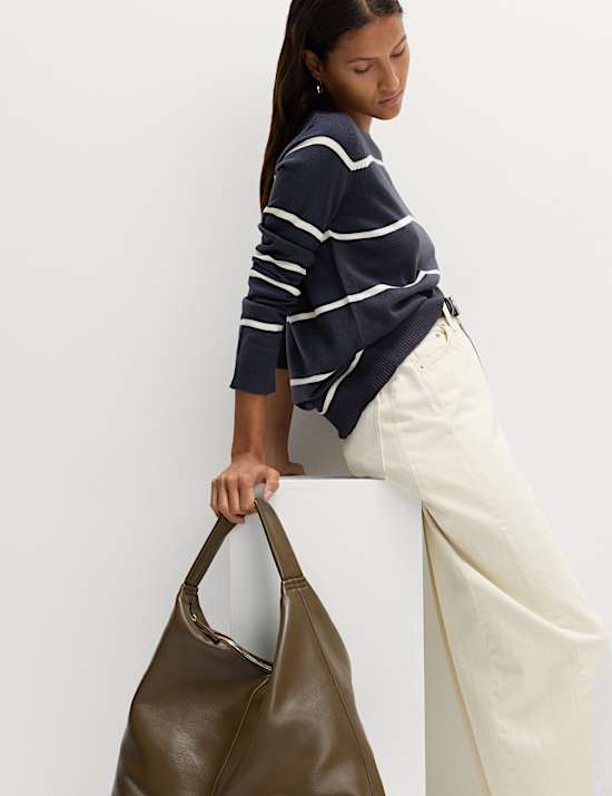 Supersoft Striped Crew Neck Jumper