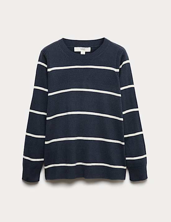 Supersoft Striped Crew Neck Jumper