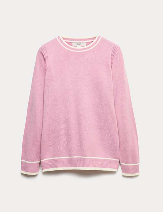 Supersoft Tipped Crew Neck Jumper