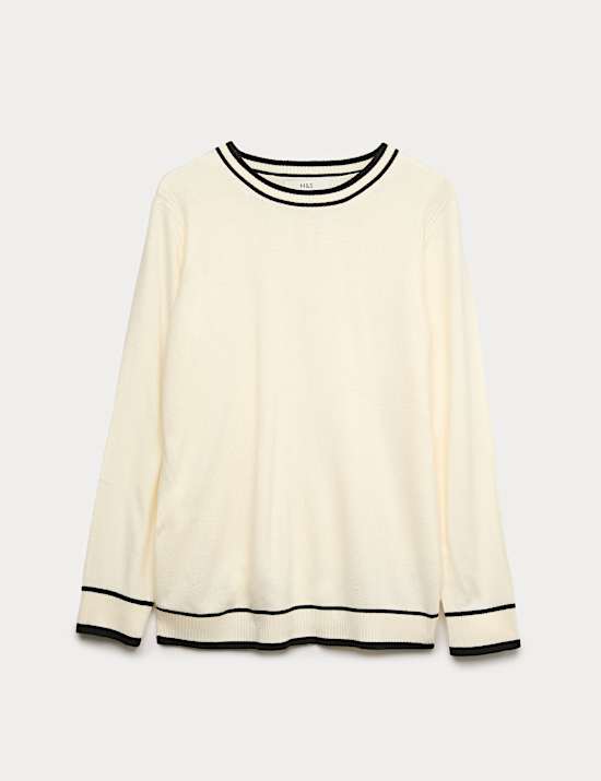 Εξαιρετικά απαλό και άνετο πουλόβερ με κλειστή στρογγυλή λαιμόκοψη