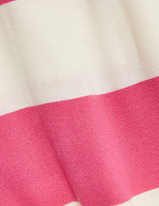 Supersoft Striped Crew Neck Relaxed Jumper