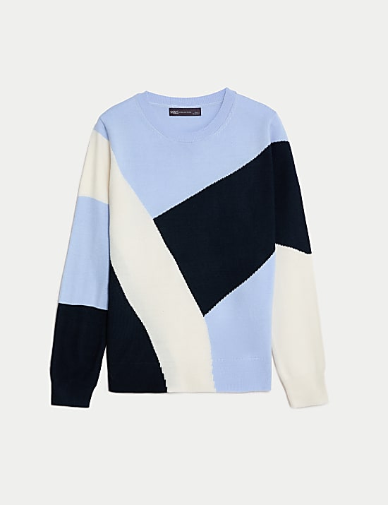Supersoft Colour Block Crew Neck Jumper