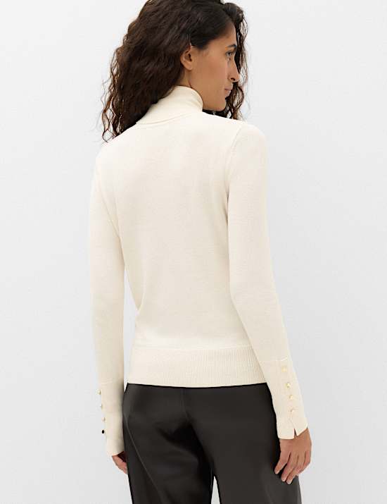 Slim Fit Roll Neck Fitted Jumper