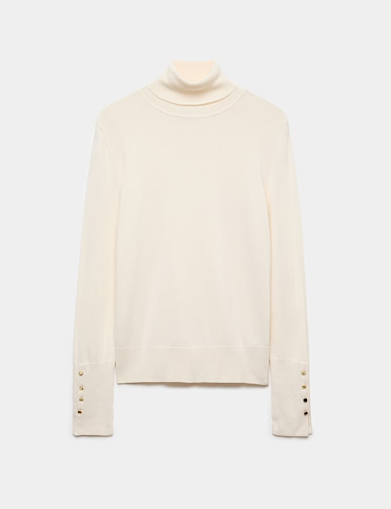 Slim Fit Roll Neck Fitted Jumper