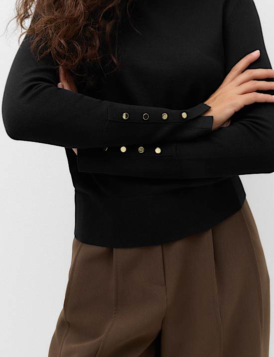 Slim Fit Roll Neck Fitted Jumper
