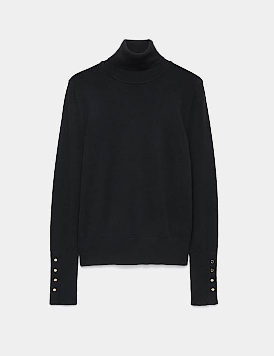 Slim Fit Roll Neck Fitted Jumper