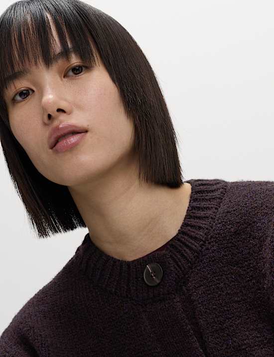 Cardigan à encolure ronde et détail poche