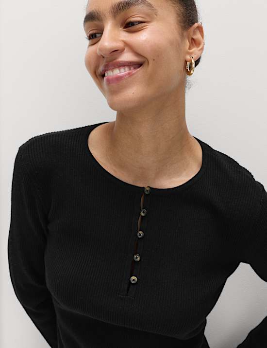 Ribbed Slim Fit Knitted Top